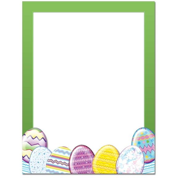 Easter Eggs Letterhead Laser & Inkjet Printer Paper, 100 Sheets, The Image Shop