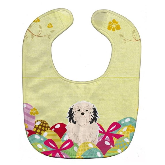 Easter Eggs Lowchen Baby Bib