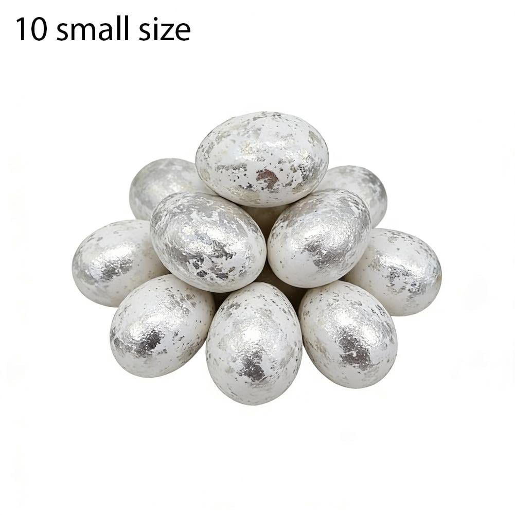 Easter Eggs Ornaments for Tree,10PCS Foam Easter Eggs Decorations,Easters Speckled Egg,Glitter Faux Egg for Easters Spring Display DIY Craft Home Bowl Fillers Decoration
