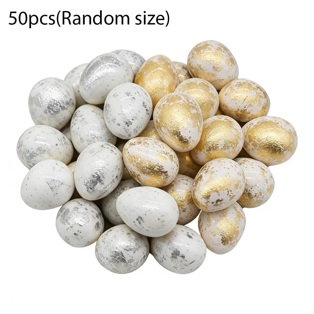 Easter Eggs Ornaments for Tree,50PCS Foam Easter Eggs Decorations,Easters Speckled Egg,Glitter Faux Egg for Easters Spring Display DIY Craft Home Bowl Fillers Decoration