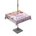 thumbnail image 1 of Easter Eggs Outdoor Tablecloth - 54x54 Inch Square Dining Table Cover, Purple Tulip Flower Spring Bunny Butterfly Floral Waterproof Outdoor Table Cloth with Umbrella Hole & Zipper for Picnic/Patio, 1 of 7