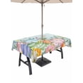 thumbnail image 1 of Easter Eggs Outdoor Tablecloth - 60x120 Inch Rectangle Dining Table Cover, Spring Botanical Flowers Eucalyptus Leaf Wood Waterproof Outdoor Table Cloth with Umbrella Hole & Zipper for Picnic/Patio, 1 of 7