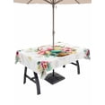 thumbnail image 1 of Easter Eggs Outdoor Tablecloth - 60x84 Inch Rectangle Dining Table Cover, Yellow Floral Basket Leaves Rustic Botanical Waterproof Outdoor Table Cloth with Umbrella Hole & Zipper for Picnic/Patio, 1 of 7