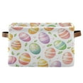 thumbnail image 1 of Easter Eggs Pattern Foldable Storage Basket,Canvas Fabric Foldable Storage Bins with Handles Open Home Storage Bins Boxes for Toy Book Shelf Closet Baskets, 1 of 9
