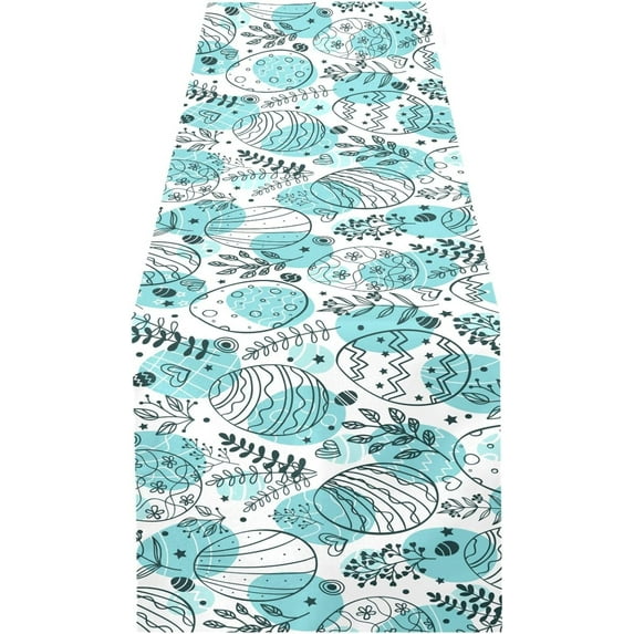 Easter Eggs Pattern Table Runner - 18x72 Inch Soft Fabric Table Runner, Heat-Resistant for Kitchen, Dining, Holiday House Decor