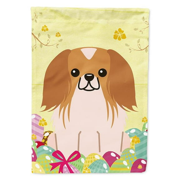 Easter Eggs Pekingnese Red White Flag Canvas House Size