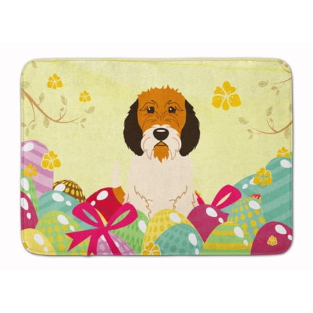 Easter Eggs Petit Basset Griffon Veenden Machine Washable Memory Foam Mat