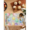 thumbnail image 1 of Easter Eggs Placemats Set of 4, Washable Woven Burlap Cloth Fabric Placemat for Square/Rectangle/Round/Oval Dining Table, Easy Clean Place Mats for Toddlers, Kids Spring Summer Flower Seasonal Holiday, 1 of 6