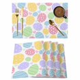 thumbnail image 1 of Easter Eggs Placemats Set of 6, Cute Colorful Spring Love Country Placemats for Dining Table, Place Mats for Kitchen Tabletop, Waterproof Wipeable Dining Table Mats Set, 1 of 9