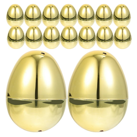Easter Eggs Plastic Fillable Golden Party Favors Supplies Egg-shaped Gift Boxes Decor Candy Decorations
