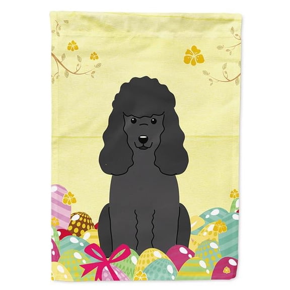 Easter Eggs Poodle Black Flag Canvas House Size