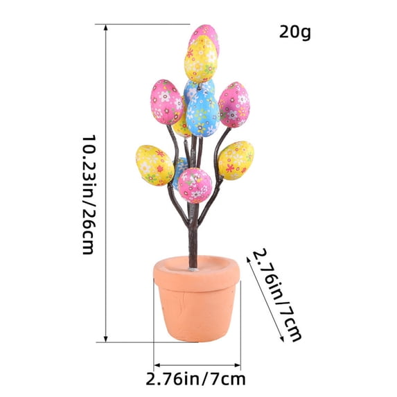 Easter Eggs Potted Plant,Easter Decorations Easter Egg Decorations, Artificial Plants Tree in Pots, Tabletop Aritificial Easter Eggs Plant Potted Flower Egg for Diy Holiday, Wedding Party Home Decor