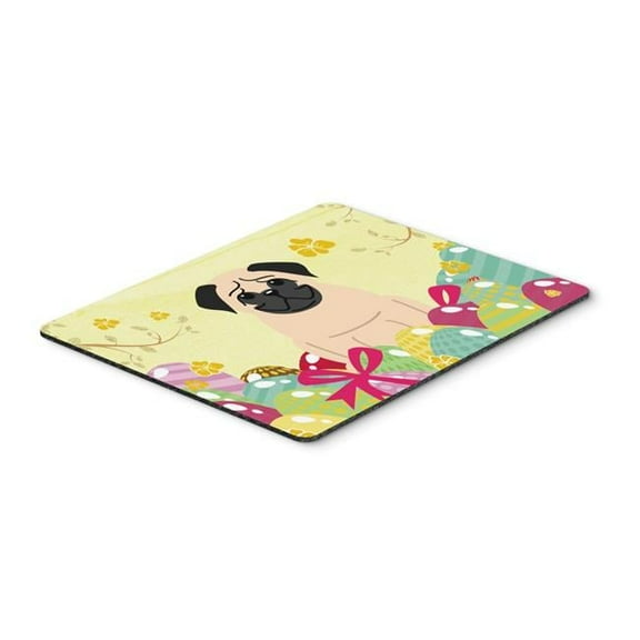 Easter Eggs Pug Fawn Mouse Pad, Hot Pad or Trivet