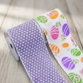 thumbnail image 1 of Easter Eggs Ribbons, White Purple Burlap Ribbon Bows for Wreath, Craft Wired Edge Ribbons Bows for Easter Party Gift Wrapping Decorations, 1 of 4