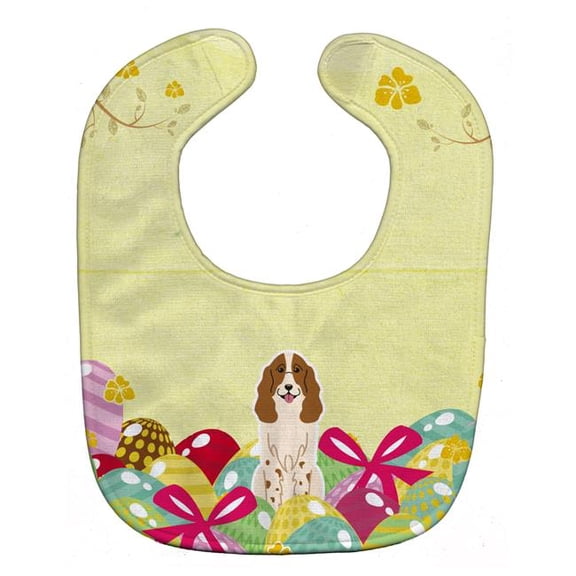 Easter Eggs Russian Spaniel Baby Bib