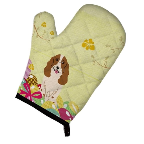 Easter Eggs Russian Spaniel Oven Mitt
