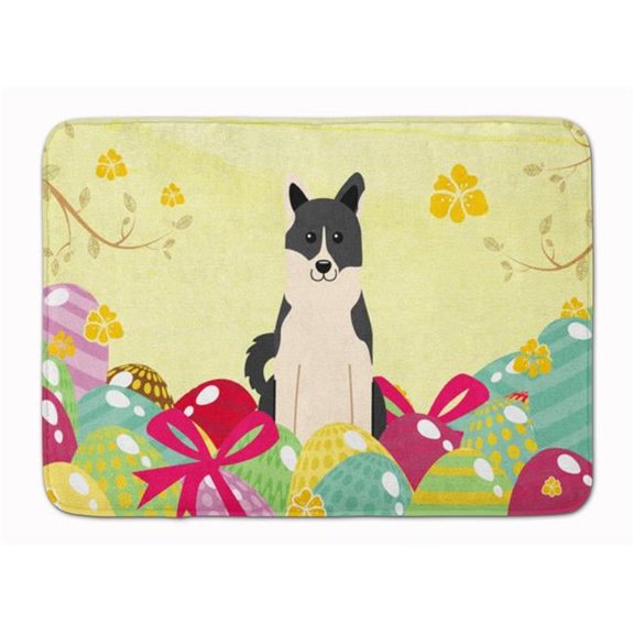 Easter Eggs Russo-European Laika Spitz Machine Washable Memory Foam Mat