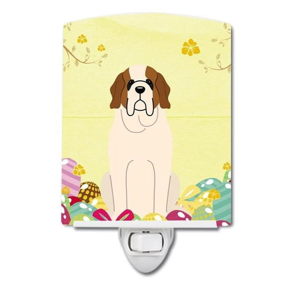 Easter Eggs Saint Bernard Ceramic Night Light