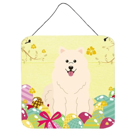 Easter Eggs Samoyed Wall or Door Hanging Prints