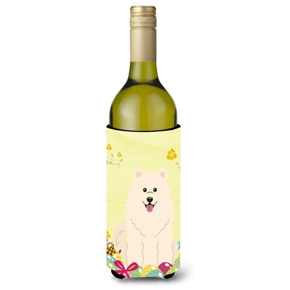 Easter Eggs Samoyed Wine Bottle Beverge Insulator Hugger