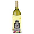 thumbnail image 1 of Easter Eggs Shih Tzu Black Silver Wine Bottle Beverge Insulator Hugger, 1 of 1