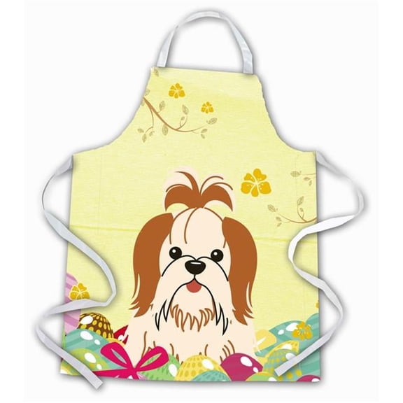 Easter Eggs Shih Tzu Red & White Apron