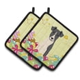 thumbnail image 1 of Easter Eggs Smooth Fox Terrier Pair of Pot Holders, 1 of 3