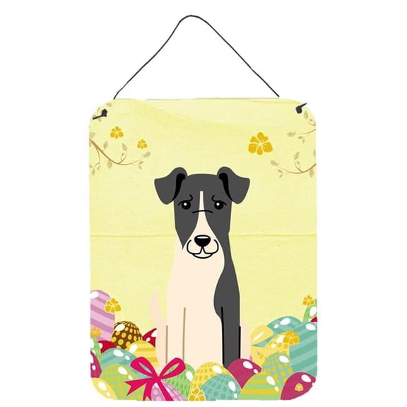 Easter Eggs Smooth Fox Terrier Wall or Door Hanging Prints