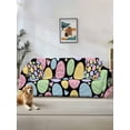 thumbnail image 1 of Easter Eggs Sofa Covers for 2-3 Cushion Couch L-Shaped Sectional, Cute Colorful Farmhouse Love Black Washable Sofa Covers Slipcover for Living Room Furniture, Couch Cover Blanket 71"x134", 1 of 9