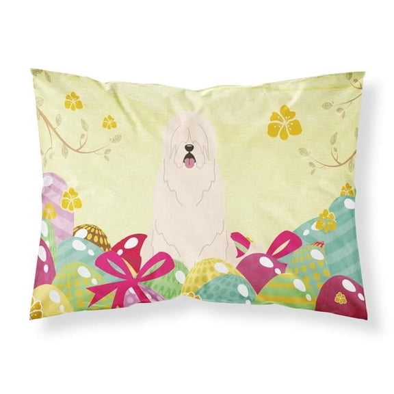 Easter Eggs South Russian Sheepdog Fabric Standard Pillowcase