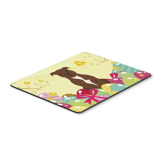 Easter Eggs Staffordshire Bull Terrier Chocolate Mouse Pad, Hot Pad or Trivet