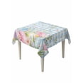 thumbnail image 1 of Easter Eggs Suqare Tablecloth - 54 x 54 Inch, Spring Daisy Eucalyptus Leaves Blue Plaid Waterproof & StainResistant Tablecloth, Washable Oil-proof Table Cover for Dining/Party/Wedding/Camping/Buffet, 1 of 9