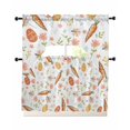 thumbnail image 1 of Easter Eggs Swag Curtains for Living Room/Bedroom Windows, Carrots Spring Daisy Flower Botanical Rustic Kitchen Curtains and Valances Set 36 Inch Length, Light Filtering Swags Valance Curtain Panels, 1 of 5