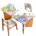thumbnail image 1 of Easter Eggs Table Cloths for 5 Foot Rectangle Tables, Spring Botanical Eucalyptus Floral Butterfly Patio Waterproof Elastic Fitted Tablecloths, Washable Rectangular Table Cover for Camping, 1 of 8
