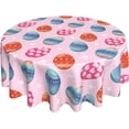 thumbnail image 1 of Easter Eggs Tablecloth, Cute Bunny Table Cloth for Party Decoration, Round 60 Inch, Happy Easter Themed Tablecloths for Dinner Kitchen Party Picnic, 1 of 6