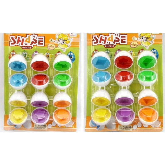 Easter Eggs Toys Stocking Stuffer Gifts for 1 2 3 Years Old Toddler Baby Girls and Boys,Learning Educational Color Shape Matching Eggs 6 Pack for Kids