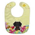 thumbnail image 1 of Easter Eggs Wire Haired Dachshund Black Tan Baby Bib, 1 of 1