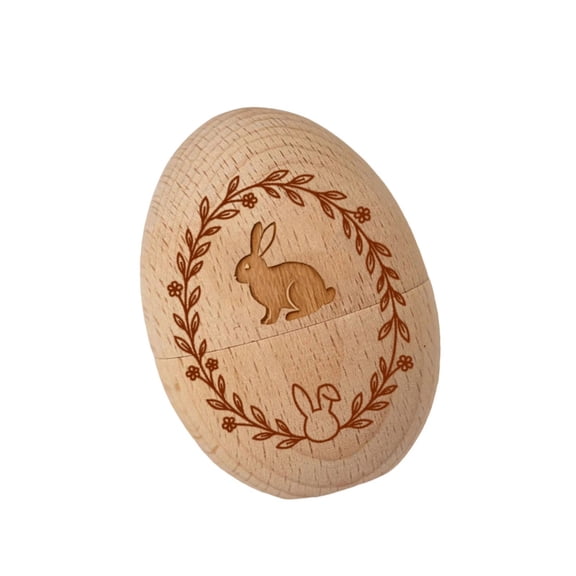 Easter Eggs Wooden Fillable Easter Eggs Empty Eggshells for Easters Hunt,Filling Treats,Basket Stuffers Fillers