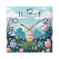 Easter Eggs with Cherry Tree Wall Clock 7.78" NonTicking Silent