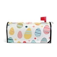 thumbnail image 1 of Easter Eggs with Color Stripes Mailbox Covers Magnetic Post Box Cover Wraps Standard Size 21"x18" Waterproof Home Garden Yard Outside Decor, 1 of 9