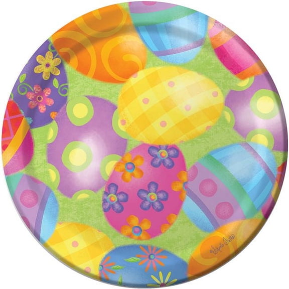 Easter Eggstra Fun 7-inch Paper Plates 8 Per Pack
