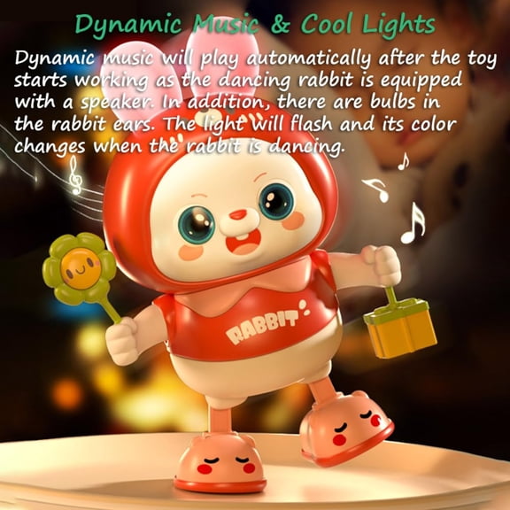 Easter Electric Dancing Rabbit Toy For Teens & S, Interactive Musical Plush Toy With Light Up Features, Party Favor Decoration & Fun Gift