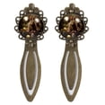 thumbnail image 1 of Easter Elegant Vintage Copper-Colored Lace Bookmarks, Set of 2, Stainless Steel Book Accessories for Readers and Book Lovers, 1 of 5