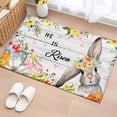thumbnail image 1 of Easter Entryway Rug 2'x3'&nbsp; Non Slip Front Door Mats, Spring Farmhouse Vintage Bunny Flower Wood Grain Entrance Rugs Indoor Outdoor Carpet, Washable Floor Mats Small Area Rug for Bedroom Kitchen, 1 of 8