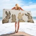 thumbnail image 1 of Easter Eucalyptus Eggs Rabbit Polka Dot Soft Bath Towel Summer Travel Round Beach Towel Microfiber Quick-drying Sport Towel, 1 of 4