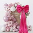 thumbnail image 1 of Easter Extra Large Decorative Bow with Long Tail - Big Bow for Party Wedding Shower Wall Christmas Tree, Aesthetic Holiday Ornament for Home Birthday Festival Celebration Decor, Hot Pink, 1 of 6