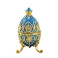 thumbnail image 1 of Easter Faberge Egg Style Trinket Box, Enameled Jewelry Box Unique Decorative Metal Box Classic Ornaments Gift for Home Decor, 1 of 6
