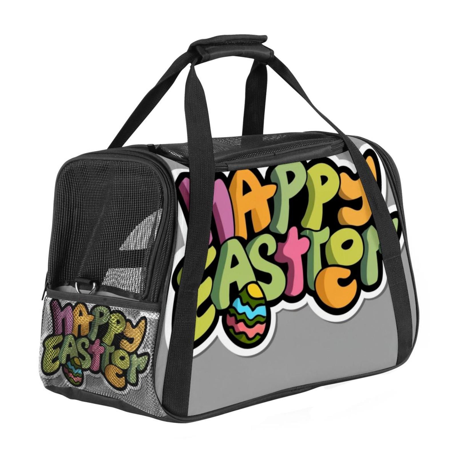 Easter Fabric 900D Oxford Cloth Pet Carrier Bag Base Sherpa Nylon