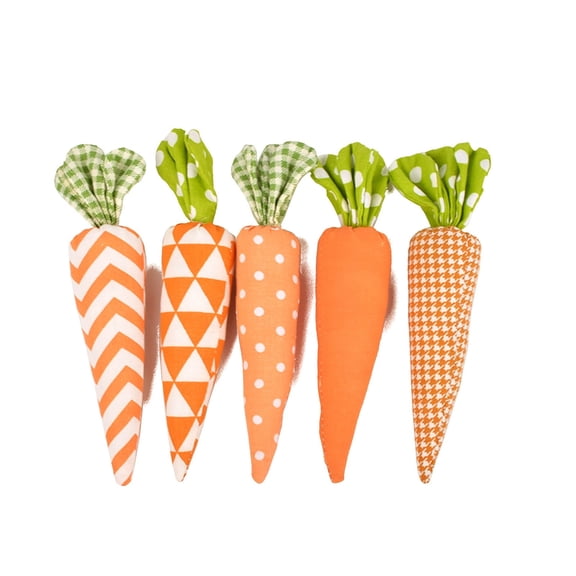 Easter Fabric Carrot Decorations - Cute Plush Carrots for Baskets,Trays,Spring,Holiday,and Farmhouse Decor  1pcs