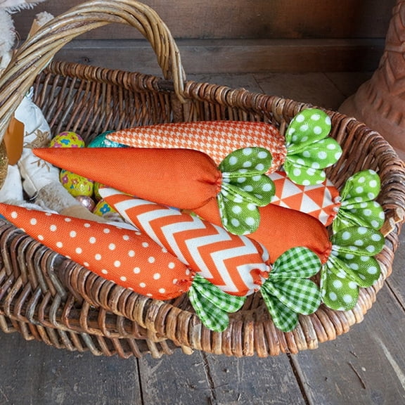 Easter Fabric Carrots 5 Pack Cute Stuffed Carrot Decor For Home Party Farmhouses Spring Decoration L